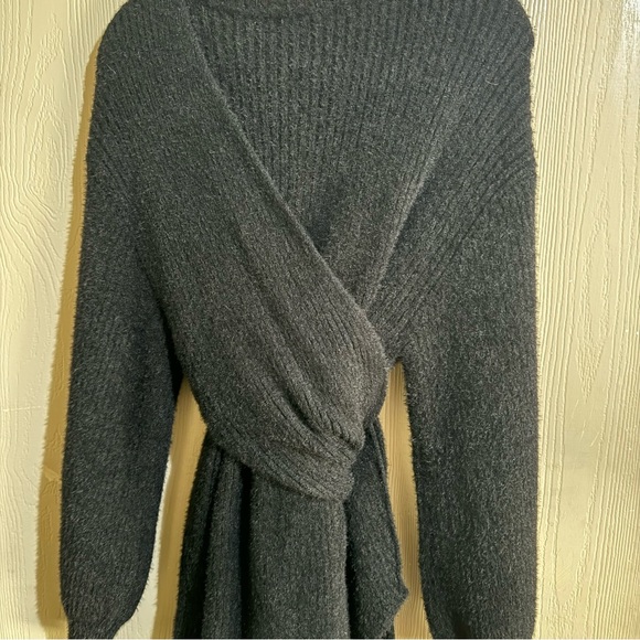 EUC House of Harlow 1960 wool blend sweater wrap dress sz M - Picture 6 of 9